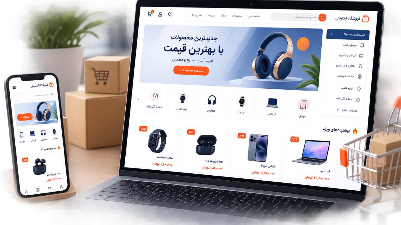 طراحی سایت فروشگاهی با سروش ارت